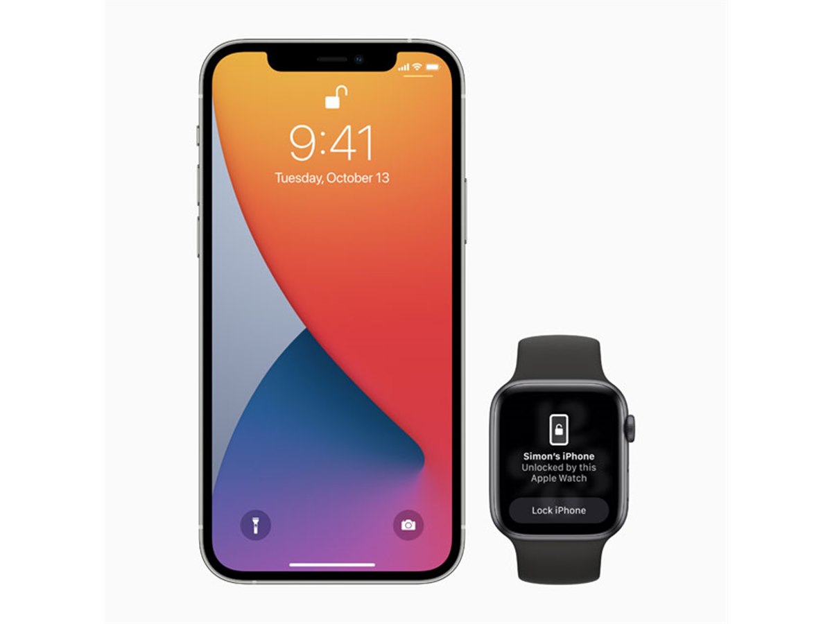 アップル「iOS 14.5」配信、マスクを着けたままApple WatchでiPhone