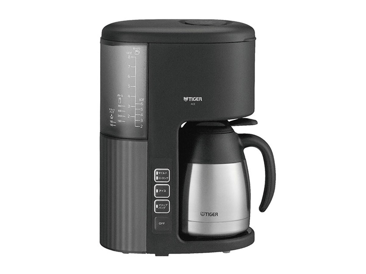 タイガー、抗菌加工を採用した2～8杯用コーヒーメーカー「ACE-V080