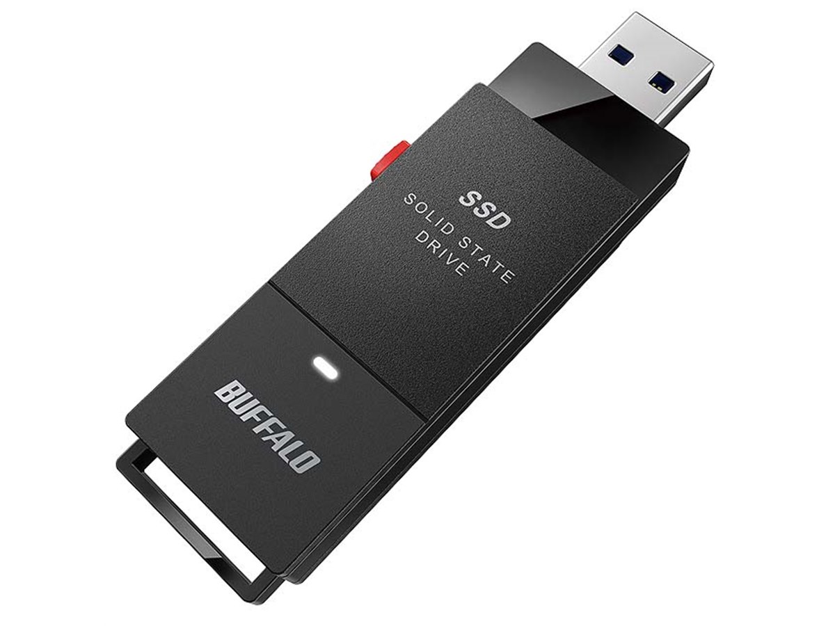 バッファロー、リード速度約600MB/sを実現したスティック型外付けSSD