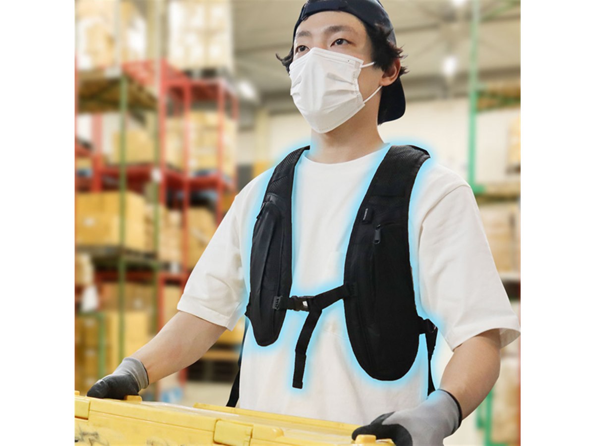 サンコー、循環する氷水で上半身を冷やす「水冷クールベストPlus