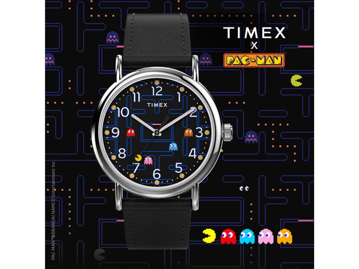 パックマン×タイメックスのコラボウォッチに第2弾、暗闇で文字盤全面が