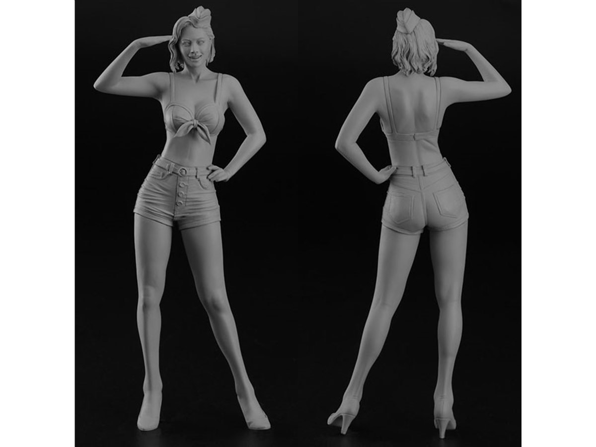 ハセガワ、レトロなイメージの「ピンナップガール」1/12リアル