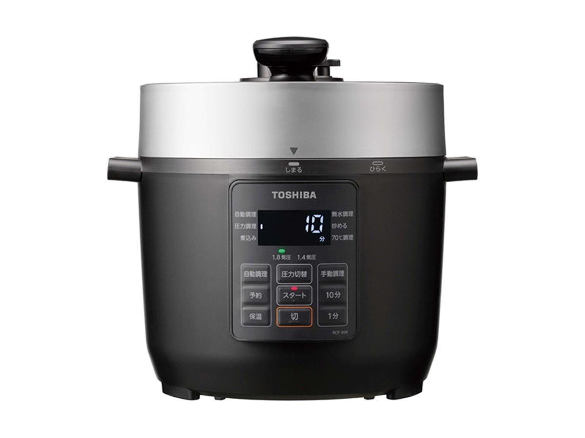 東芝、調理時間を最大1/4短縮する“1.8気圧”対応のマイコン電気圧力鍋