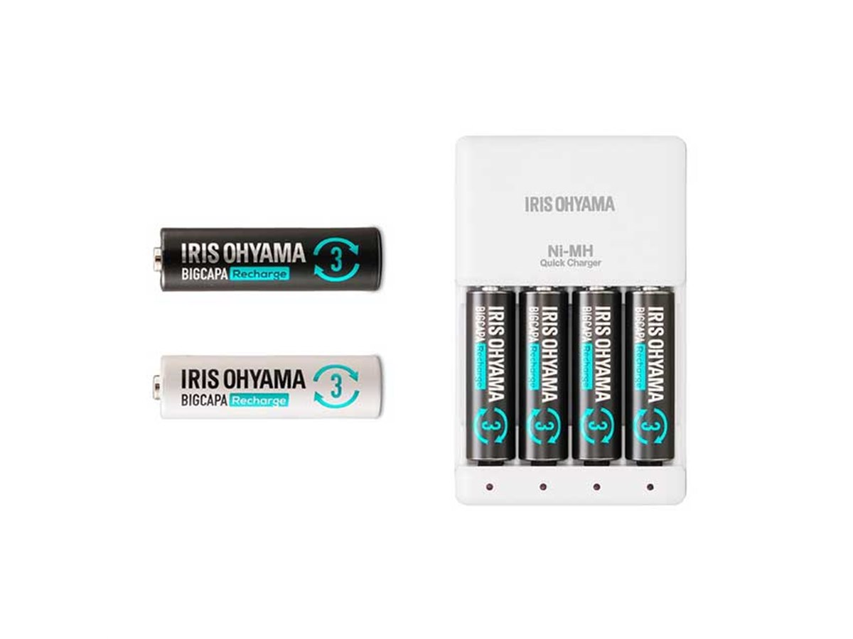 アイリスオーヤマ、ニッケル水素電池「BIGCAPA Recharge」2種を11/26