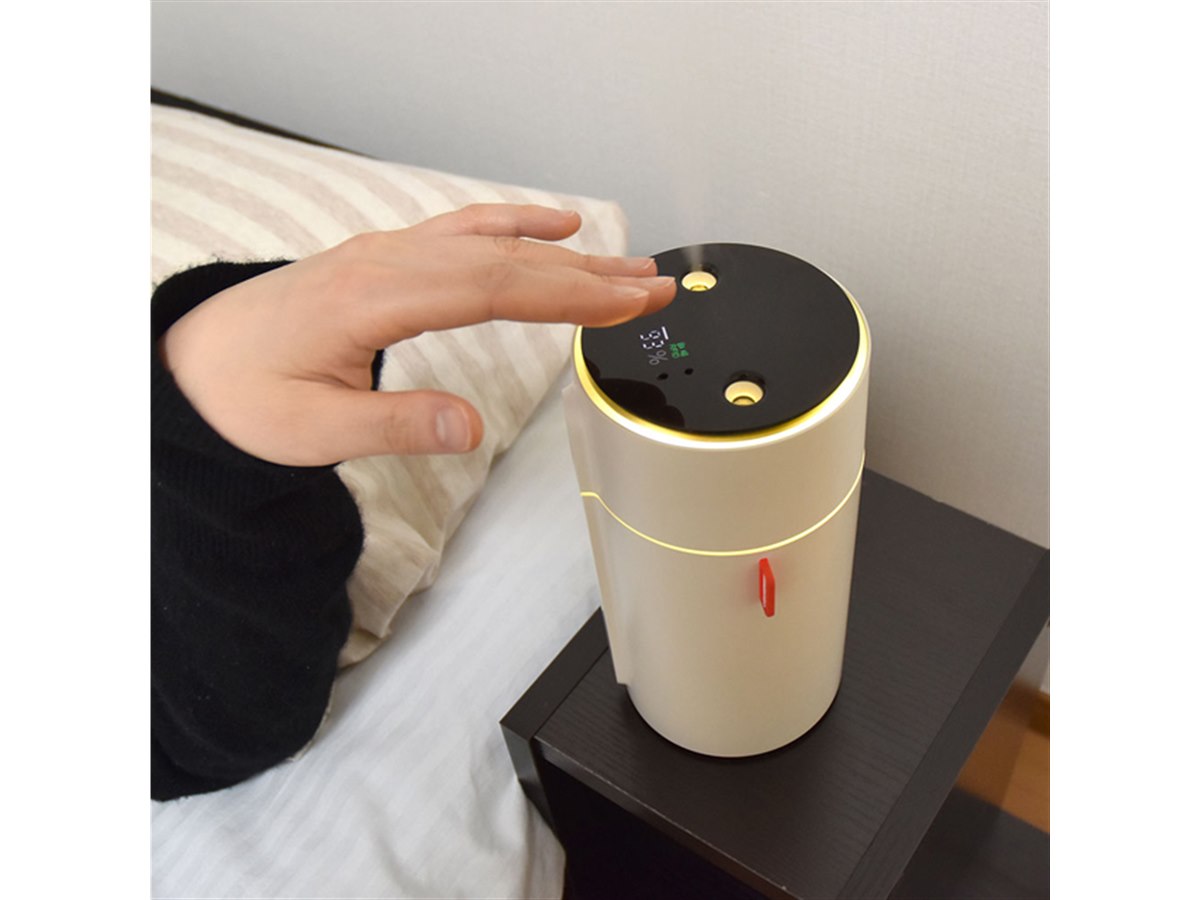サンコー、手をかざして操作できる卓上加湿器「センサーツインミスト