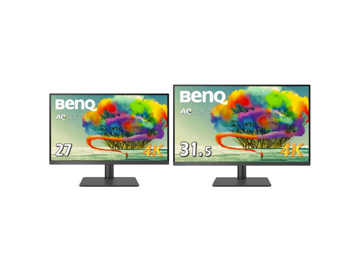 BenQ、4K UHD解像度のデザイナー向け27型/31.5型液晶