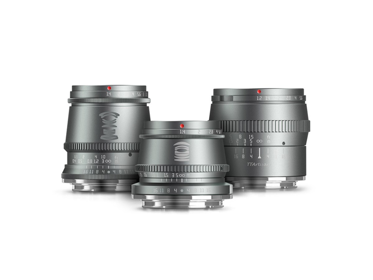 TTArtisan 50mm f/1.2　M4/3マウント　限定チタニウムカラー TTArtisan、Cシリーズレンズ「チタニウムカラー」3本セットを世界限定