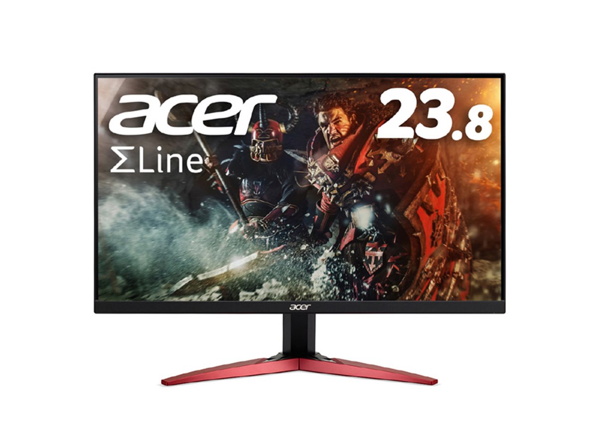 エイサー、最大165Hz駆動の23.8型フルHDゲーミング液晶