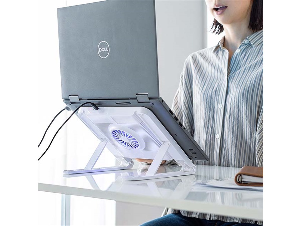 サンワ、ペルチェ素子とアルミボディを採用したノートPCクーラー