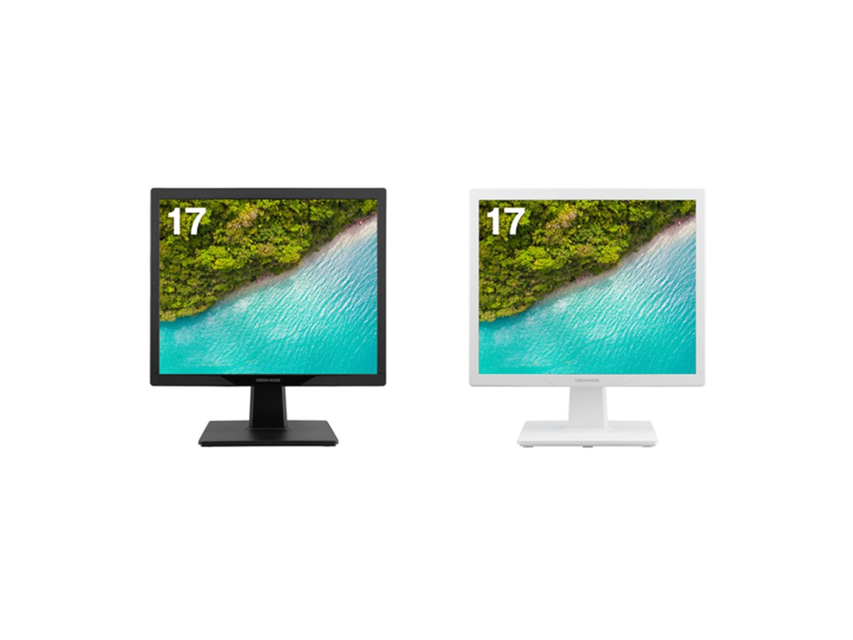 グリーンハウス、HDMI端子を搭載した17型スクエア液晶「GH-LCS17D