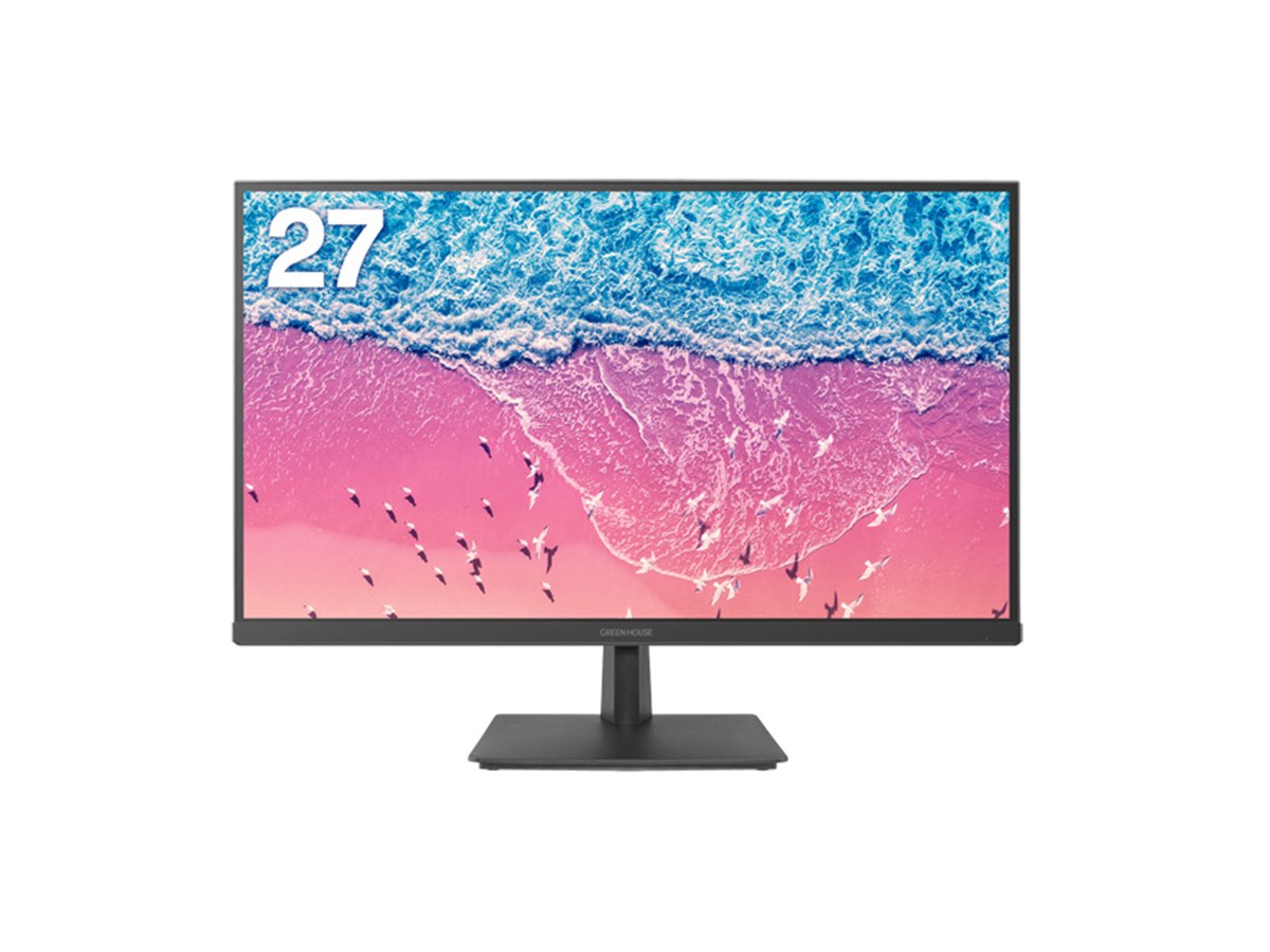 グリーンハウス、2560×1440表示に対応した27型液晶ディスプレイ「GH