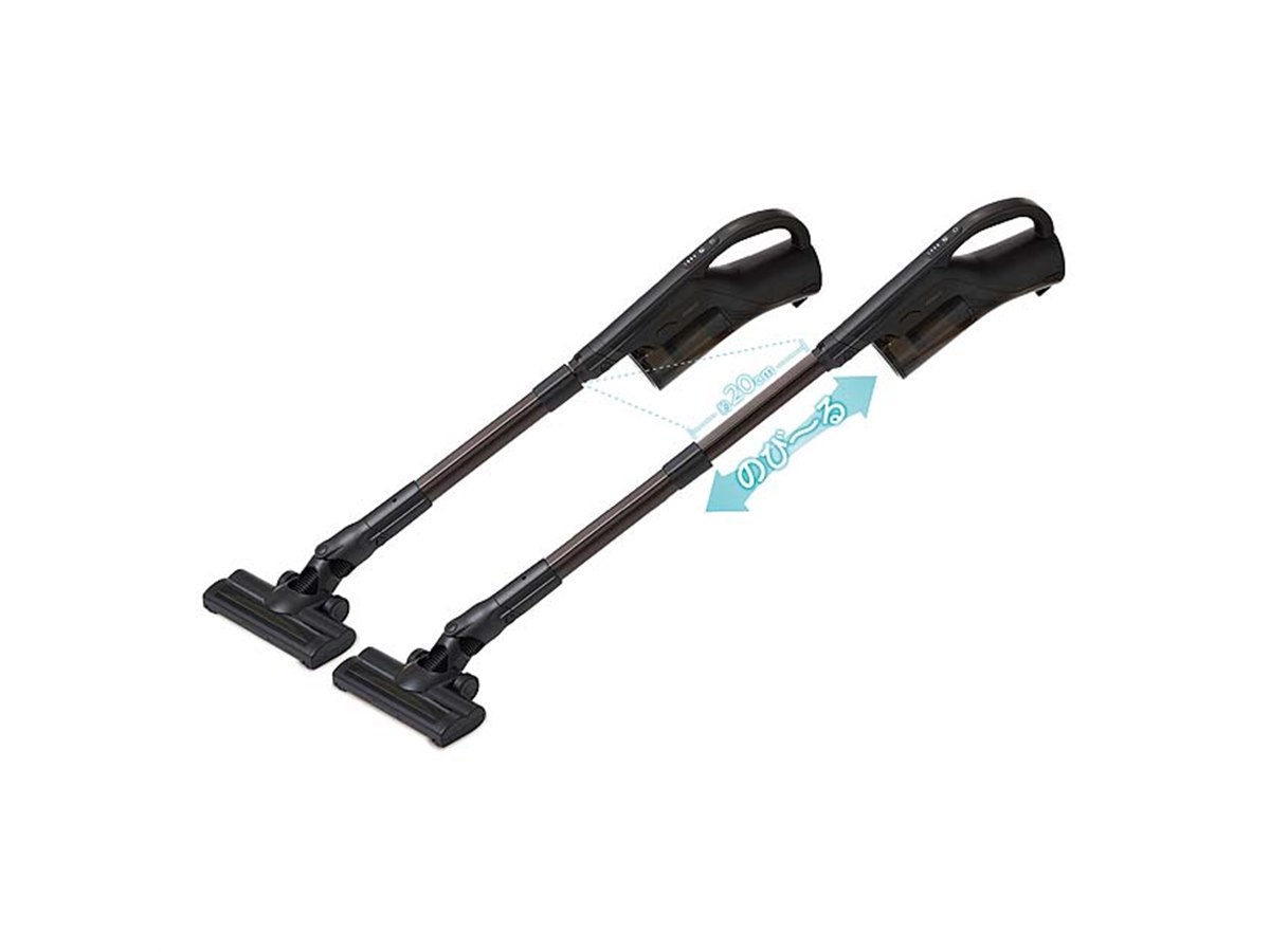 AQUA、長さを変えられるコードレススティック掃除機「のび～る