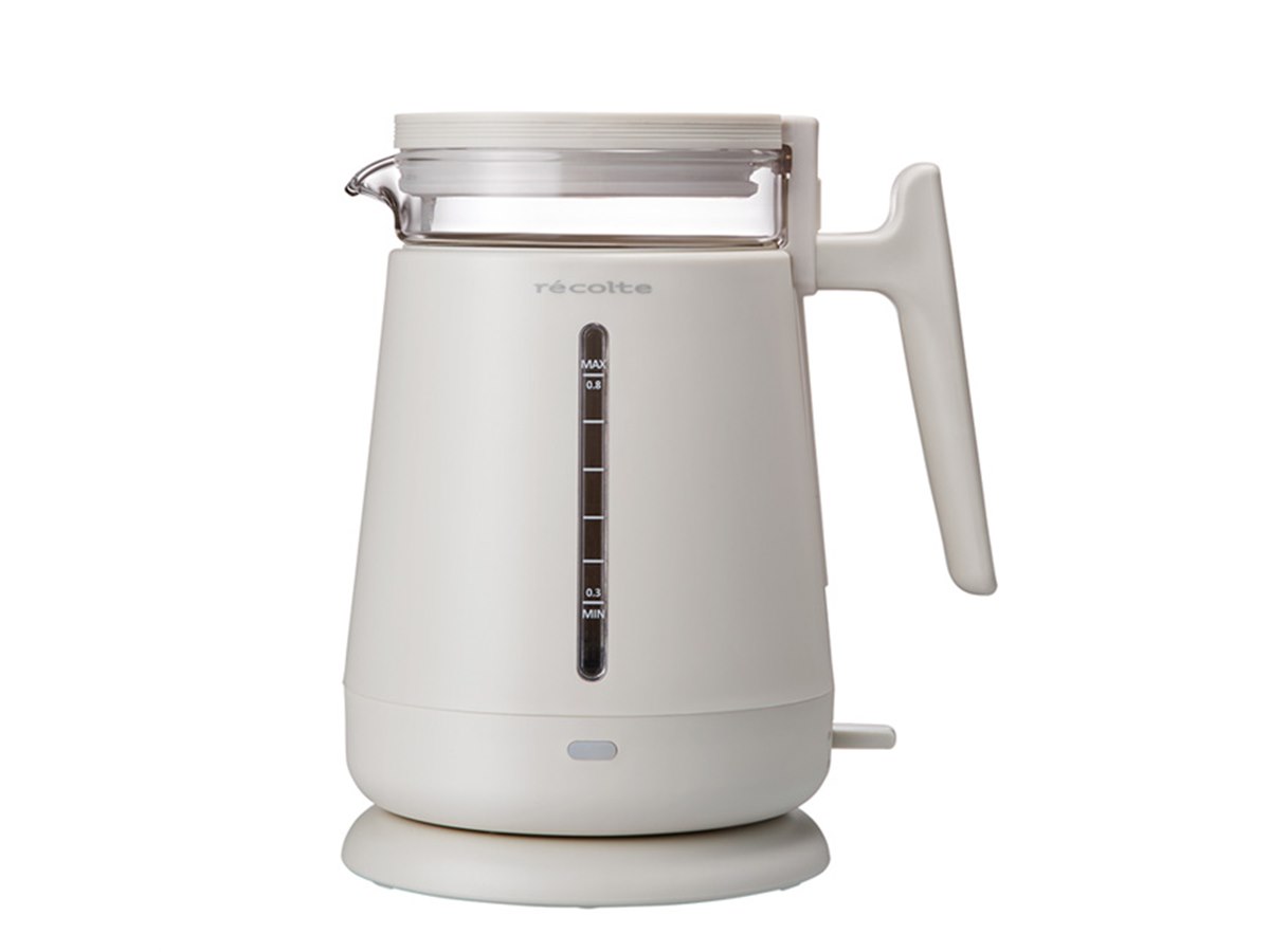 におい移りしにくいガラスポット採用の「ダブルウォール ガラスケトル