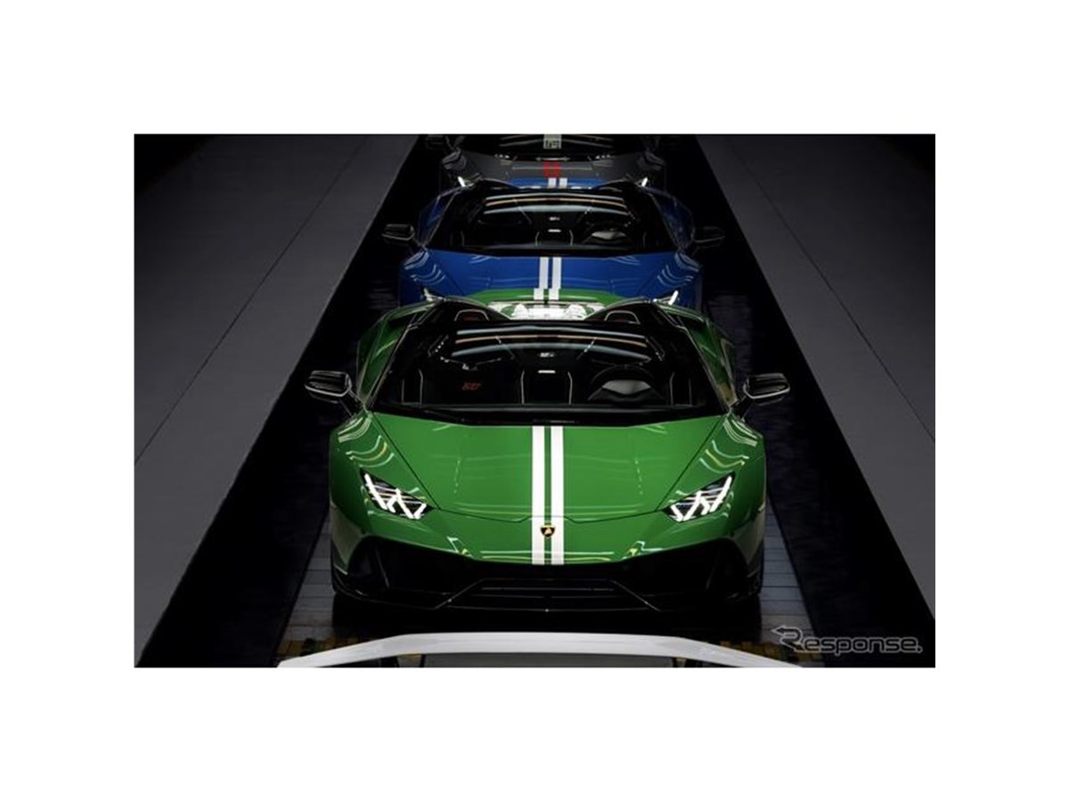 ランボルギーニ創業60周年記念車、「ウラカンEVOスパイダー」に