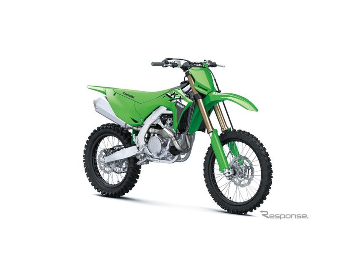 カワサキ KX450/KX450X がフルモデルチェンジ、KX/KLXシリーズ2024年
