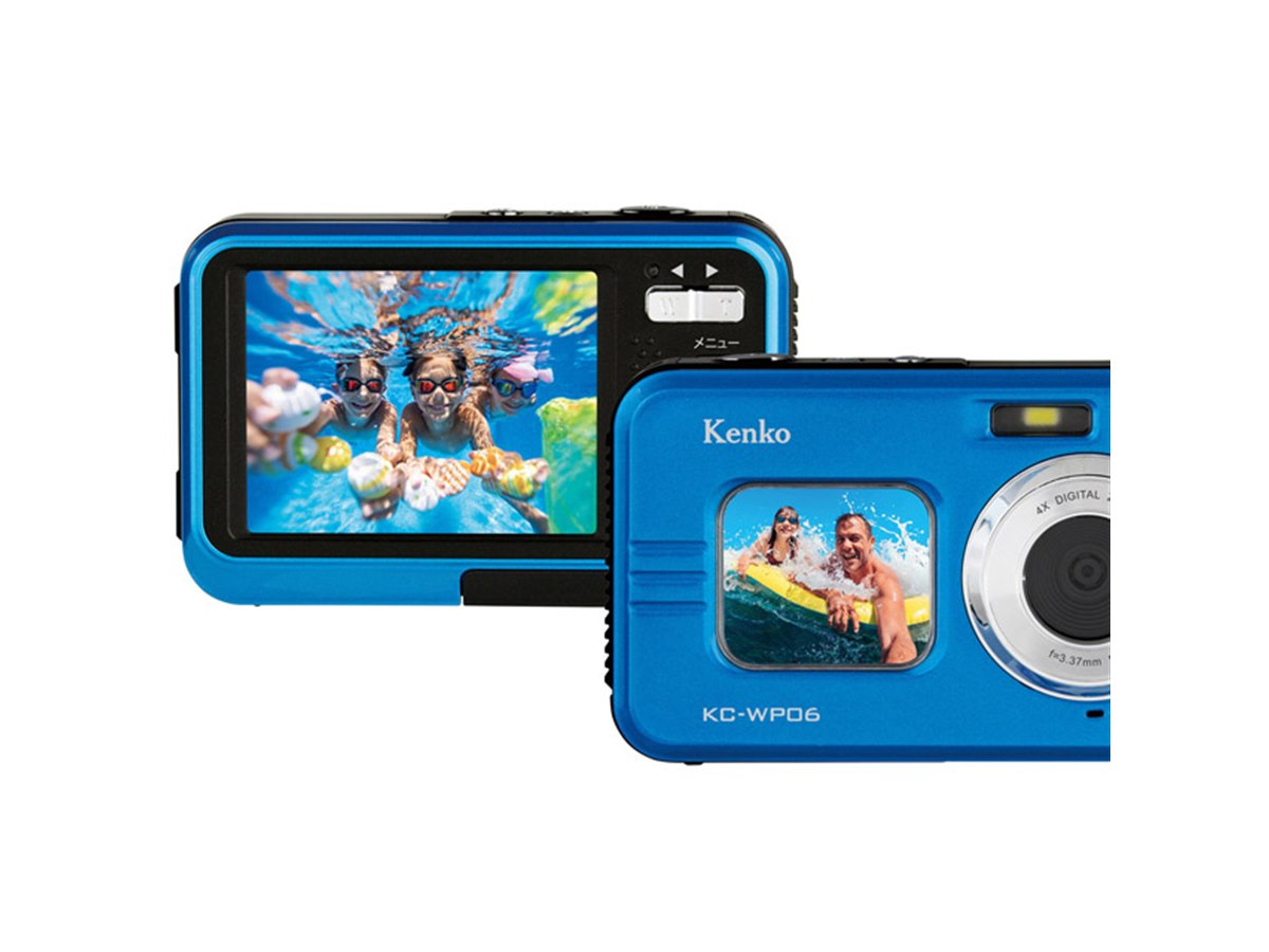 1.5型の前面液晶モニターを装備したIPX8防水コンデジ「KC-WP06」が本日