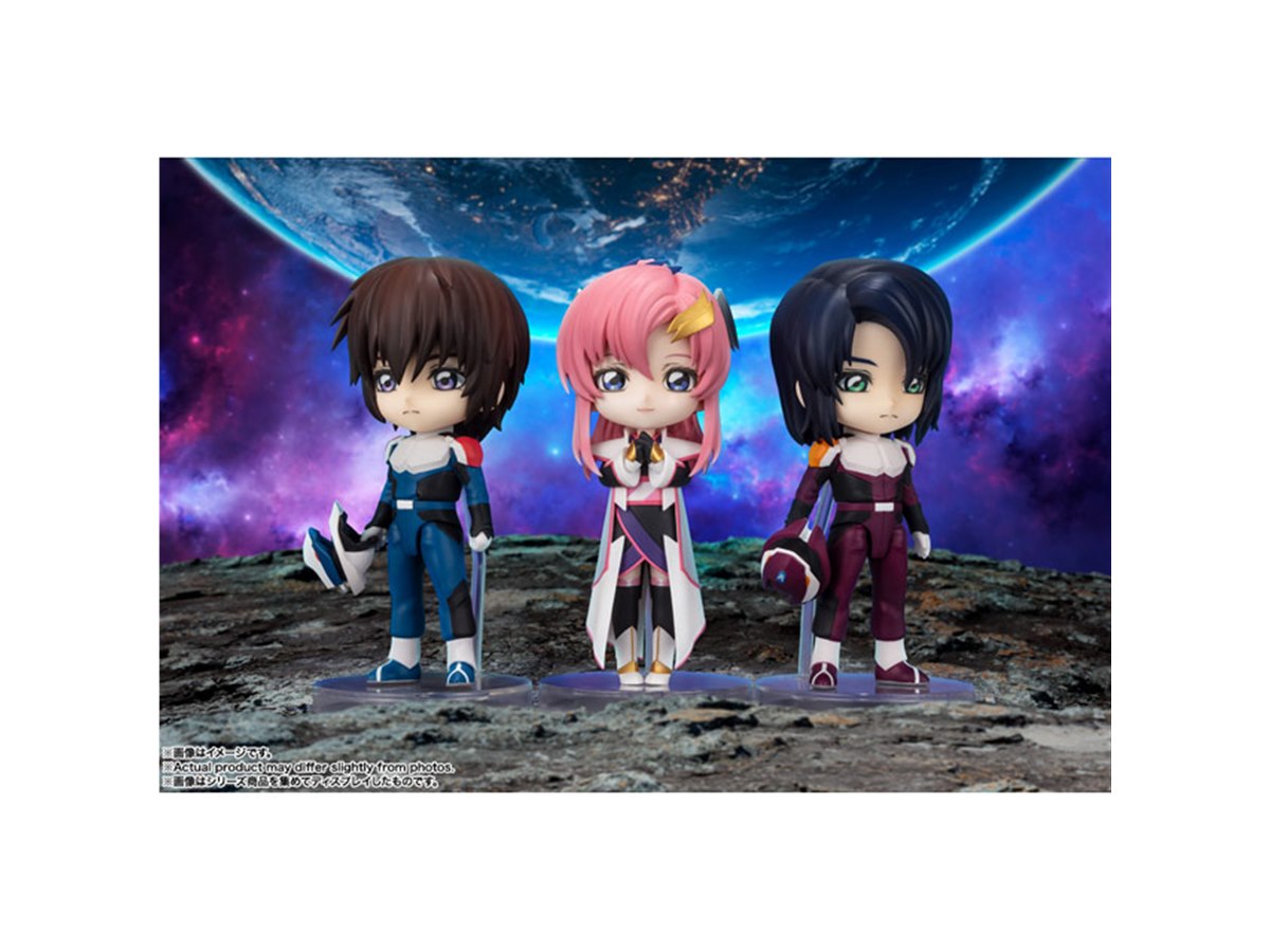 全高約90mmの「キラ/ラクス/アスラン」デフォルメフィギュア発売日が