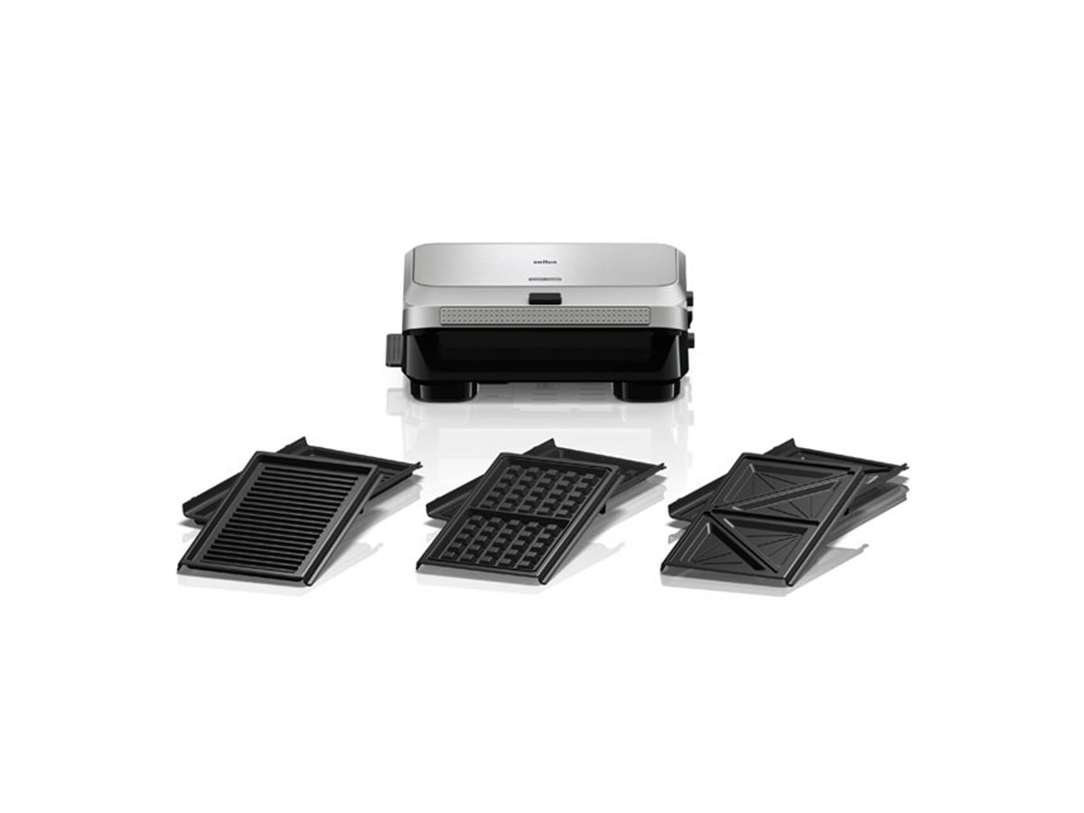 【新品未使用】BRAUN スナックメーカー　グリル ホットサンド ワッフル ブラウン、 ホットサンド/ワッフル/グリルのプレート3枚付き