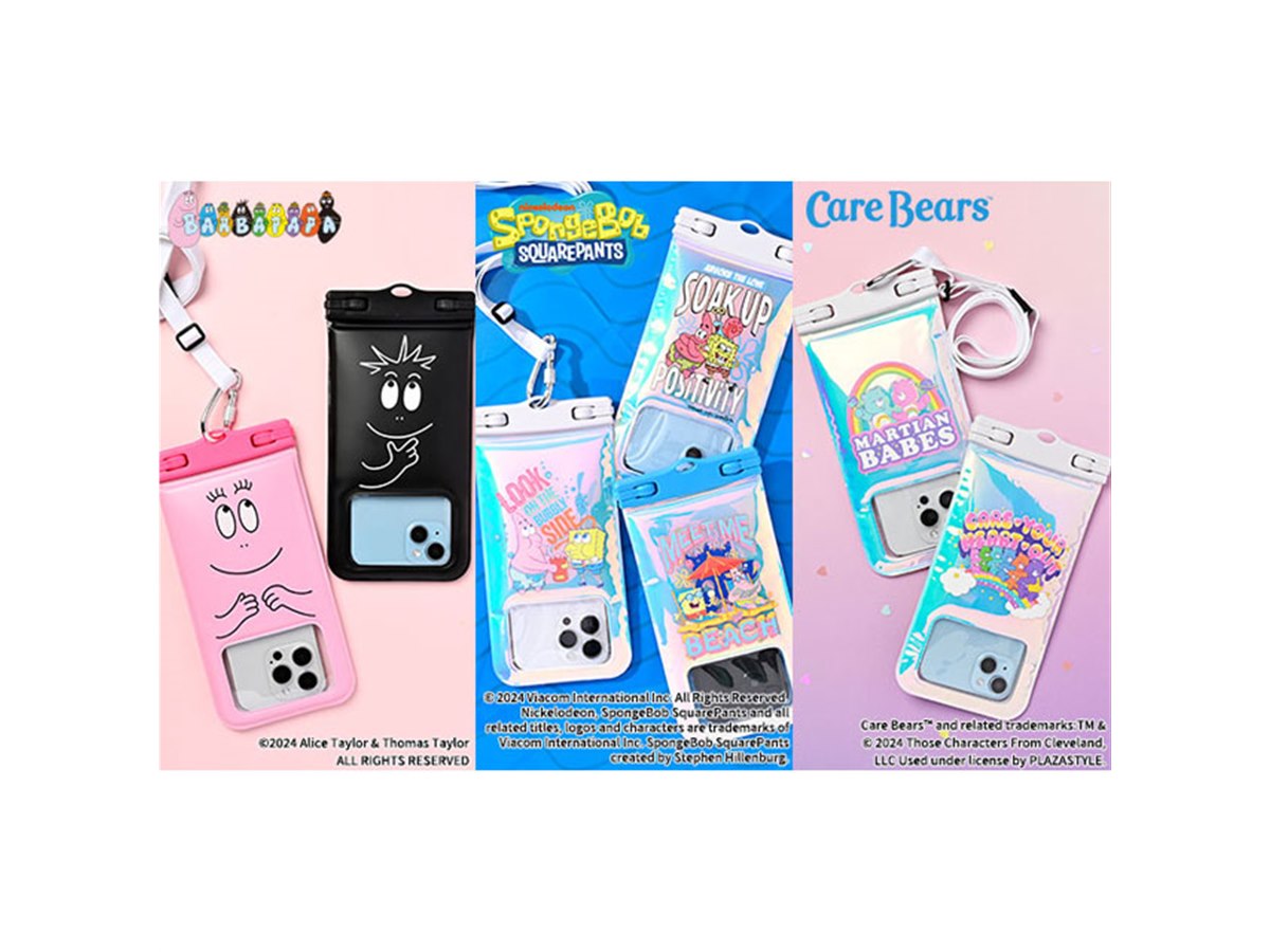 Hamee、「バーバパパ」「スポンジ・ボブ」「ケアベア」デザインの防水