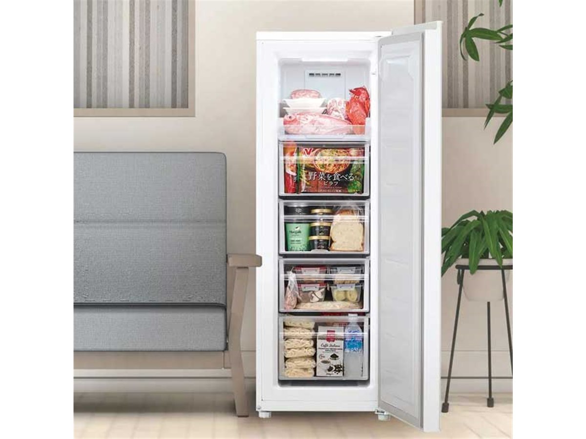 エディオン、横幅45cmのファン式冷凍庫「ANGVA-FR107-UP」を6月 エディオン、横幅45cmのファン式冷凍庫「ANGVA-FR107-UP」を6月