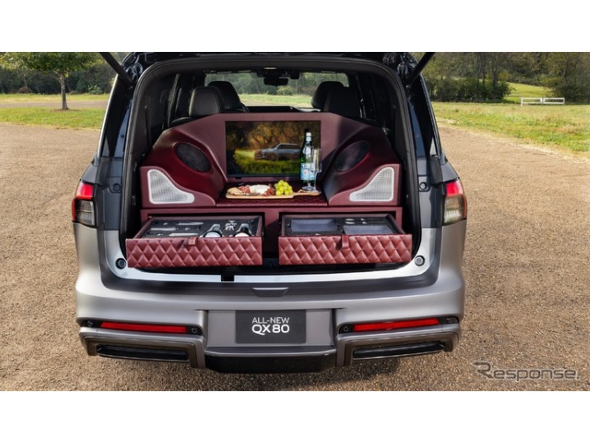 テールゲート開けたらパーティ会場、インフィニティ『QX80』が
