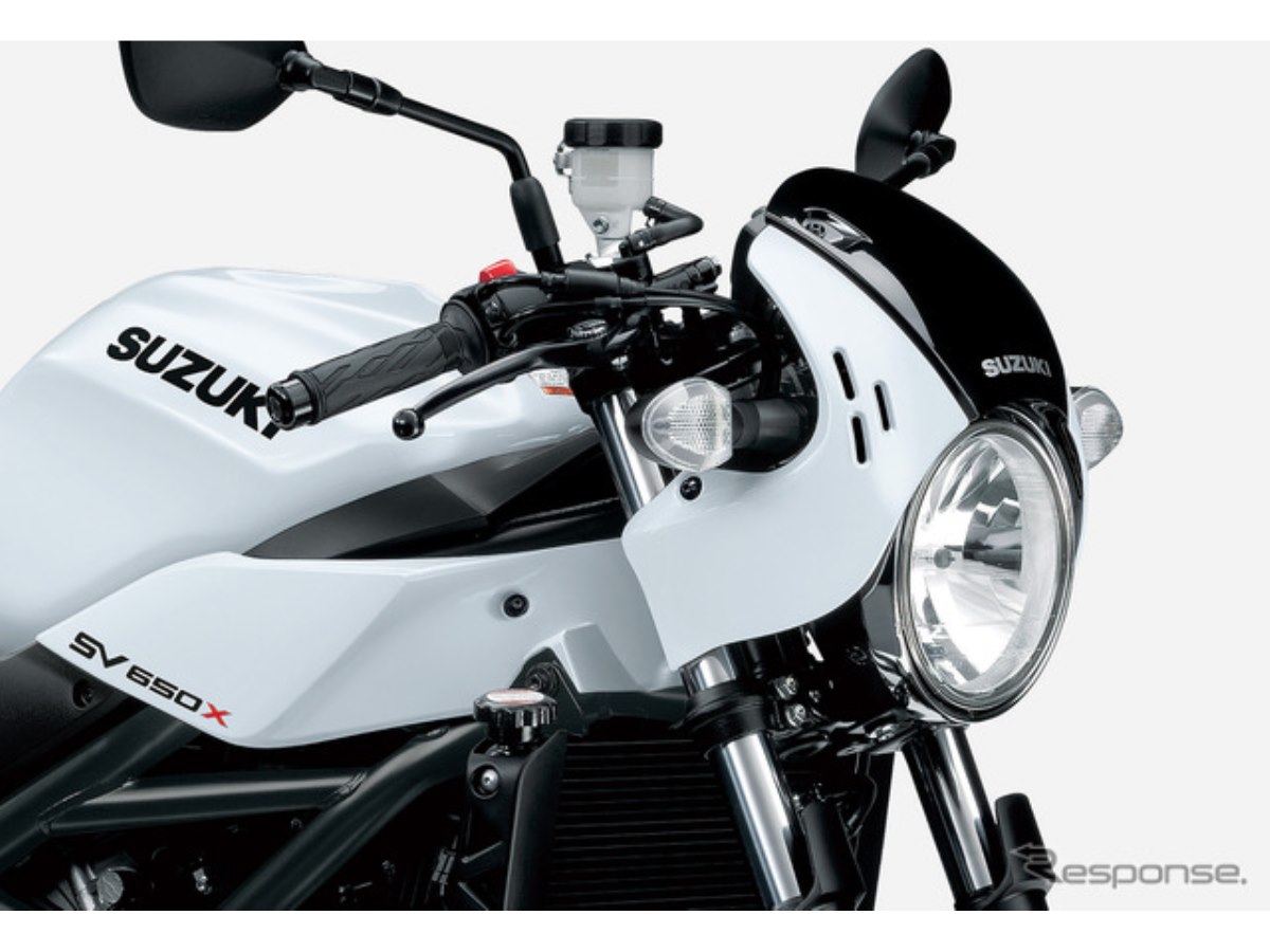 スズキのV2ネオレトロスポーツが88万円！『SV650X ABS』に新色「パール