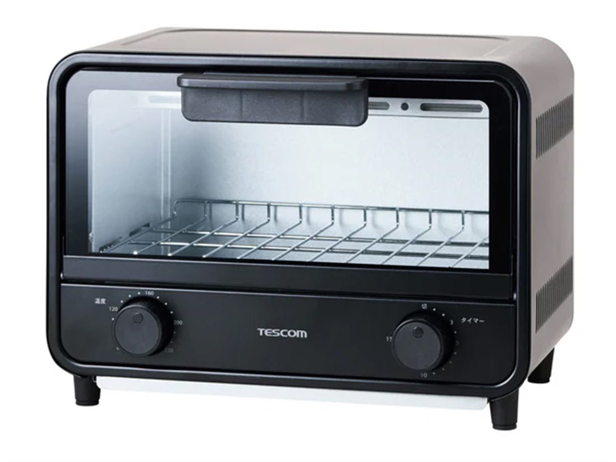 テスコム、シンプル操作でトーストもリベイクもこなす「オーブン