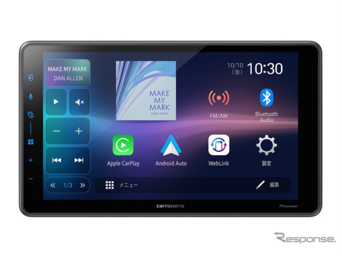 カロッツェリア　ディスプレーオーディオ　DMH-SF600 9V型ワイド スマホとワイヤレス接続・精細＆高音質も、カロッツェリアから9