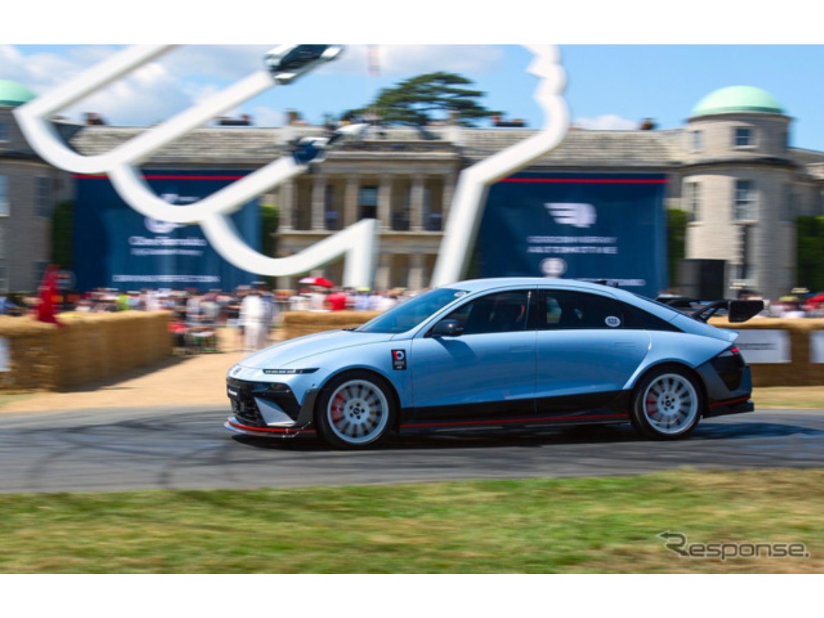 ヒョンデ、650馬力の高性能EV『アイオニック6 N』をグッドウッド2025で