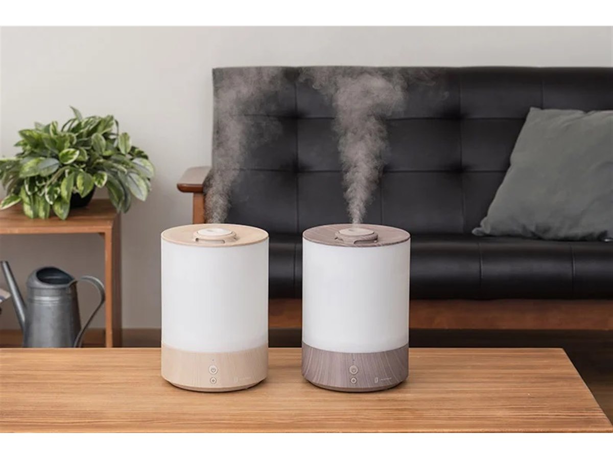 ライフオンプロダクツ、インテリアになじむ木目柄をあしらった超音波