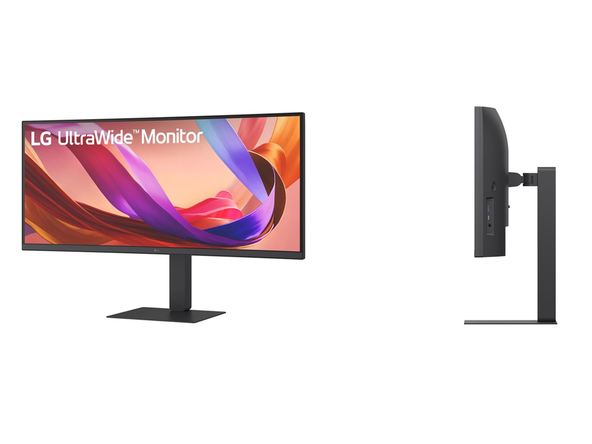 LG、作業効率を高める縦横比21:9の34型曲面ディスプレイ