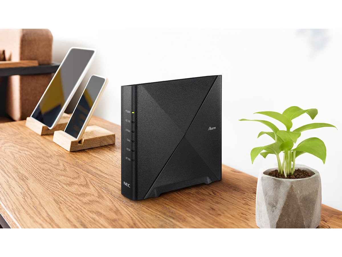 NEC、メッシュ中継に対応したWi-Fi 6ルーター「Aterm 3000D4AX