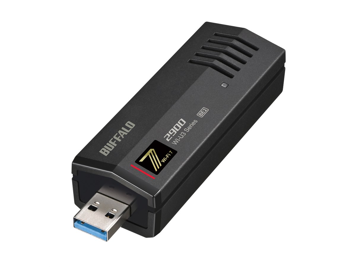 BUFFALO Wi-Fi 7 USBアダプター WI-U3-2900BE2 バッファロー、Wi-Fi 7対応のUSB接続アダプター「WI-U3-2900BE2