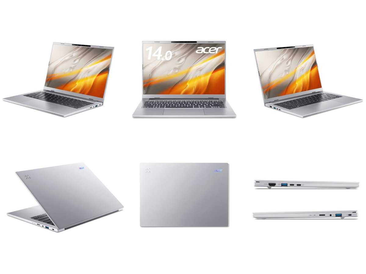 エイサー、最大約18.5時間駆動する14型WUXGAノートPC「A14-61M-F56Y