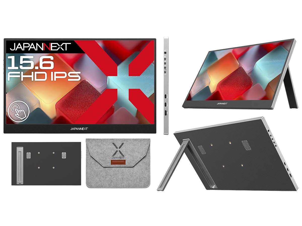 JAPANNEXT、10点マルチタッチ対応の15.6型モバイルモニター「JN-MD