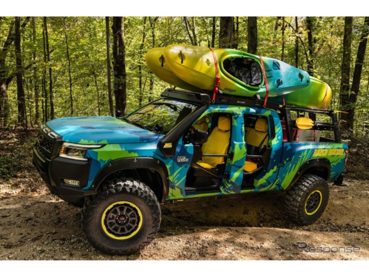 日産のピックアップトラック『フロンティア』、冒険カヤック仕様に