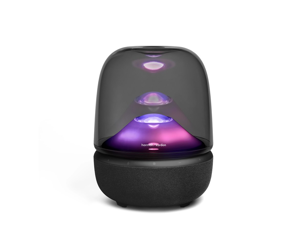 Harman Kardon Aura Studio ワイヤレススピーカー Harman Kardon、プロジェクションライトを新搭載した全方位型