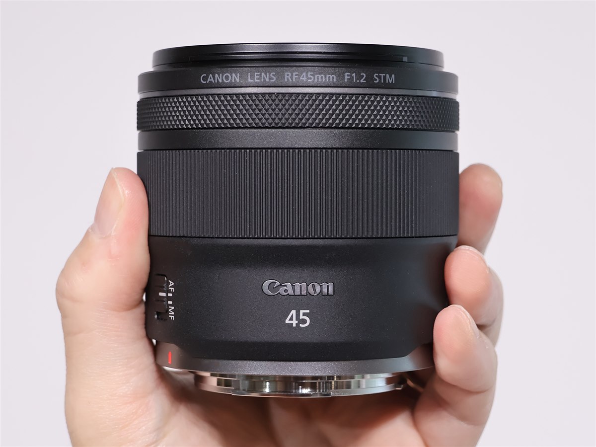 【極美品】Canon RF 45mm F1.2 STM レンズ 66,000円、キヤノンからF1.2の大口径標準単焦点レンズ「RF45mm F1.2