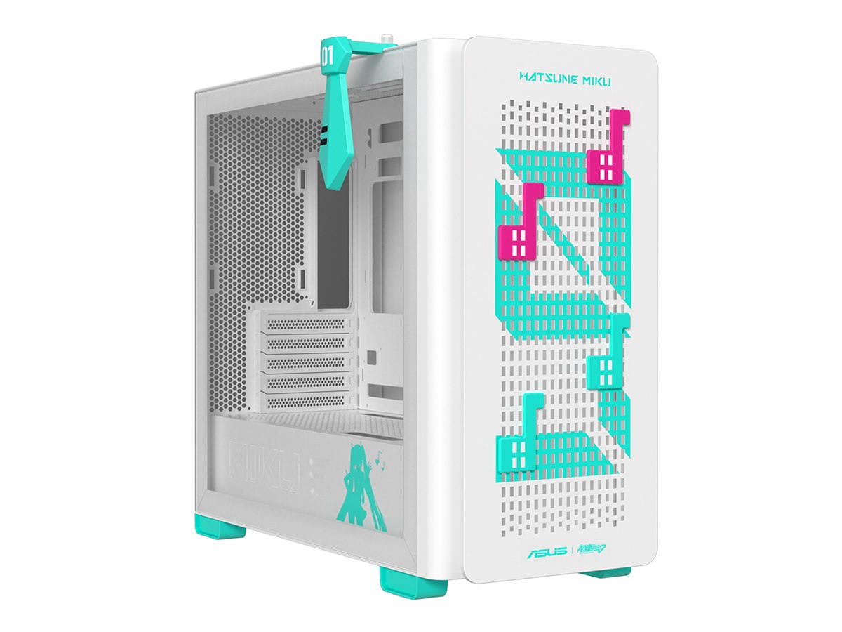 mo*　初音ミク ASUS A23 mATX コラボPCケース ASUS、初音ミクとコラボしたPCケース「A23 Hatsune Miku Edition