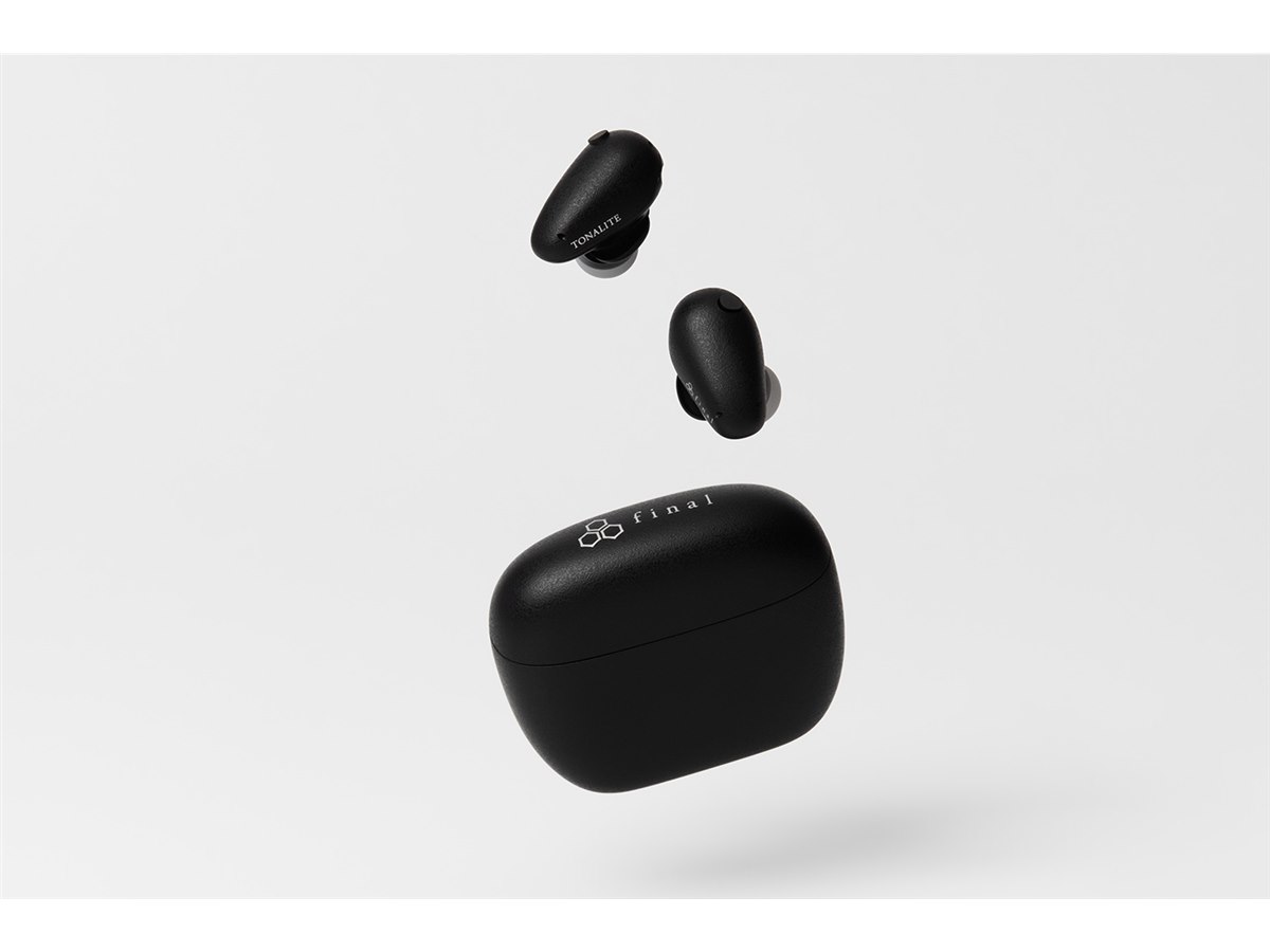 final TONALITE ワイヤレスイヤホン ブラック final、身体形状から音色を最適化するフラッグシップTWS「TONALITE