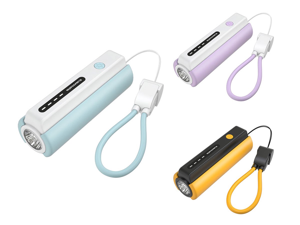 多摩電子工業、LEDライト搭載の5000mAhモバイルバッテリー「TL98C