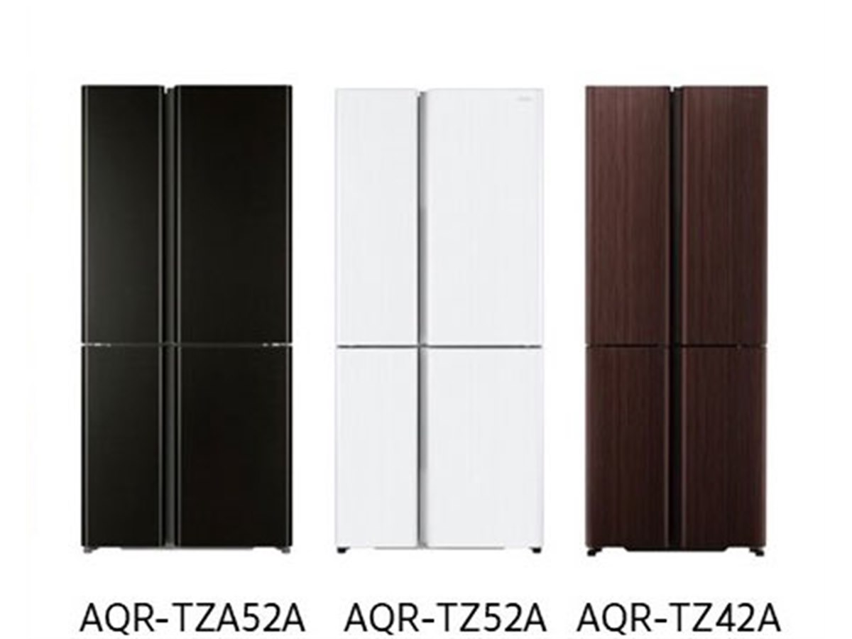 AQUA、スマホ連携に対応した515L/518Lの4ドア冷凍冷蔵庫「TZシリーズ