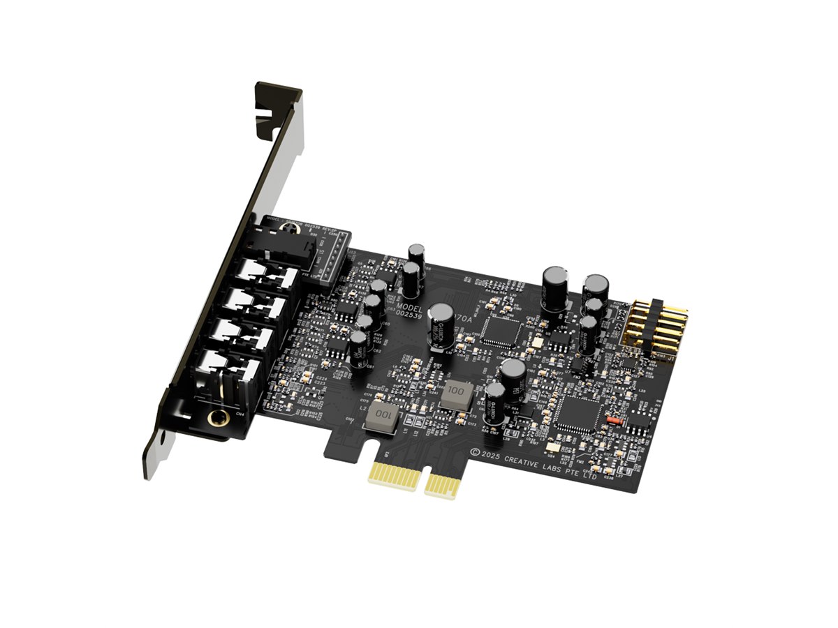 クリエイティブ、32bit/384kHz再生対応のPCIeサウンドカード「Sound