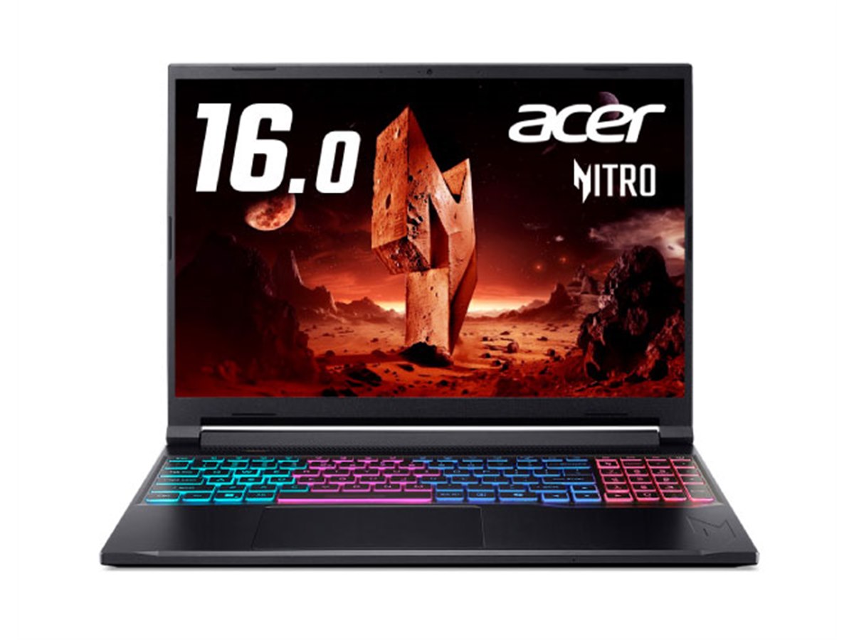 再掲　ゲーミングパソコン エイサー、Ryzen 7 260とRTX 50シリーズ搭載の16型ゲーミングPC「Nitro