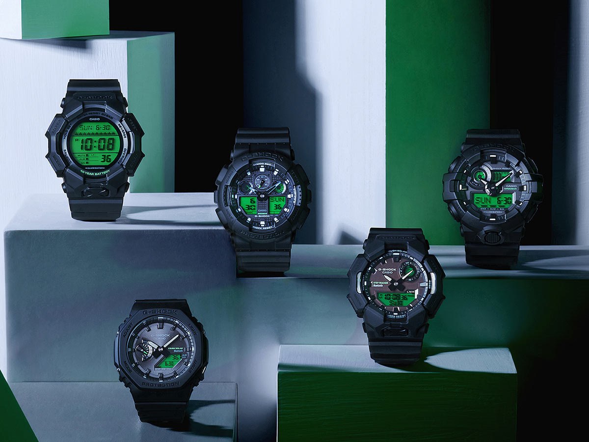 カシオ、G-SHOCK新シリーズ「BLACK AND ELECTRO GREEN」5モデル - 価格.com