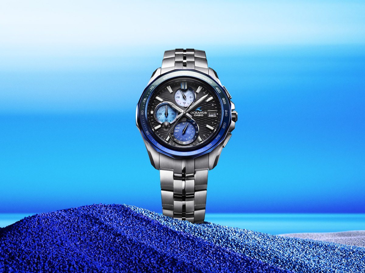 カシオ、伝統的な阿波藍で大海の色彩を表現した「OCEANUS」限定モデル3
