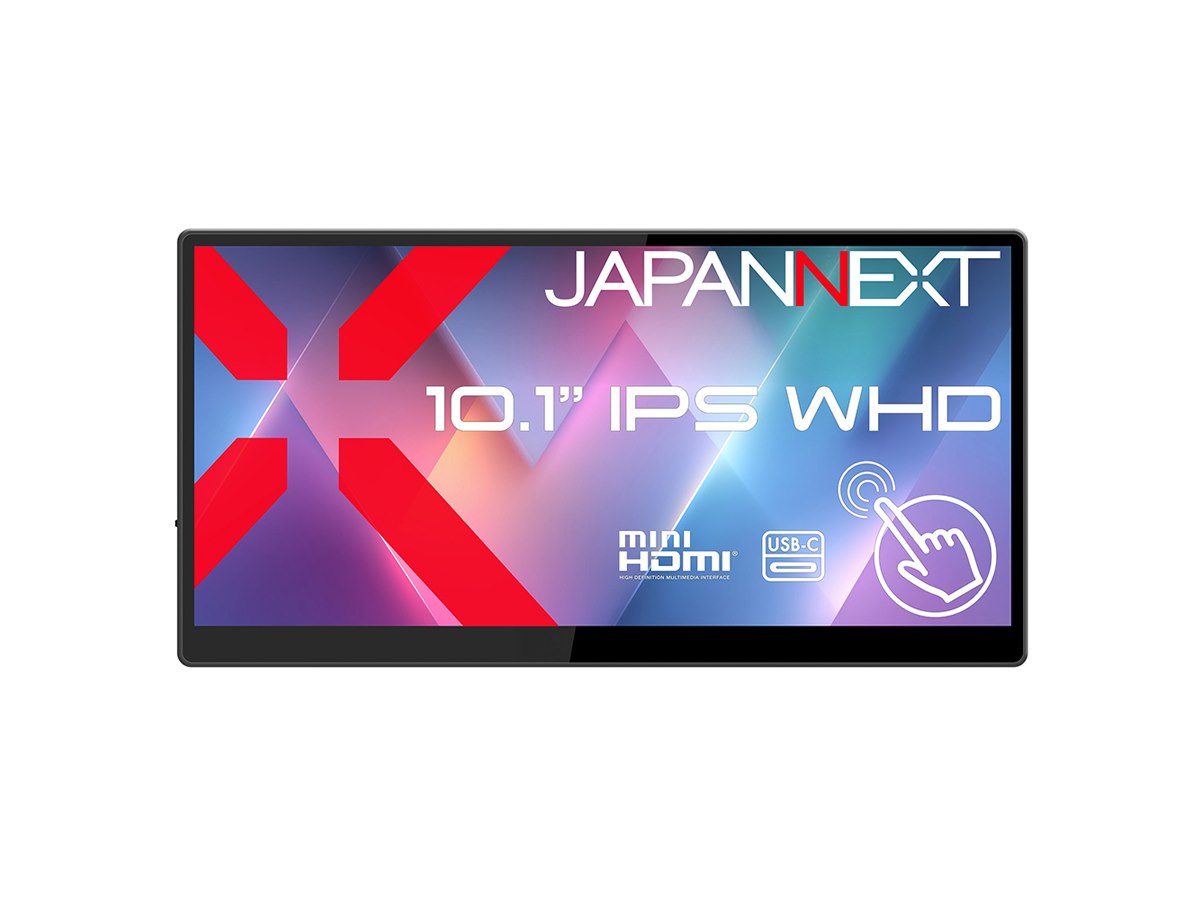JAPANNEXT、1540×720表示で10点マルチタッチ対応の10.1型モバイル
