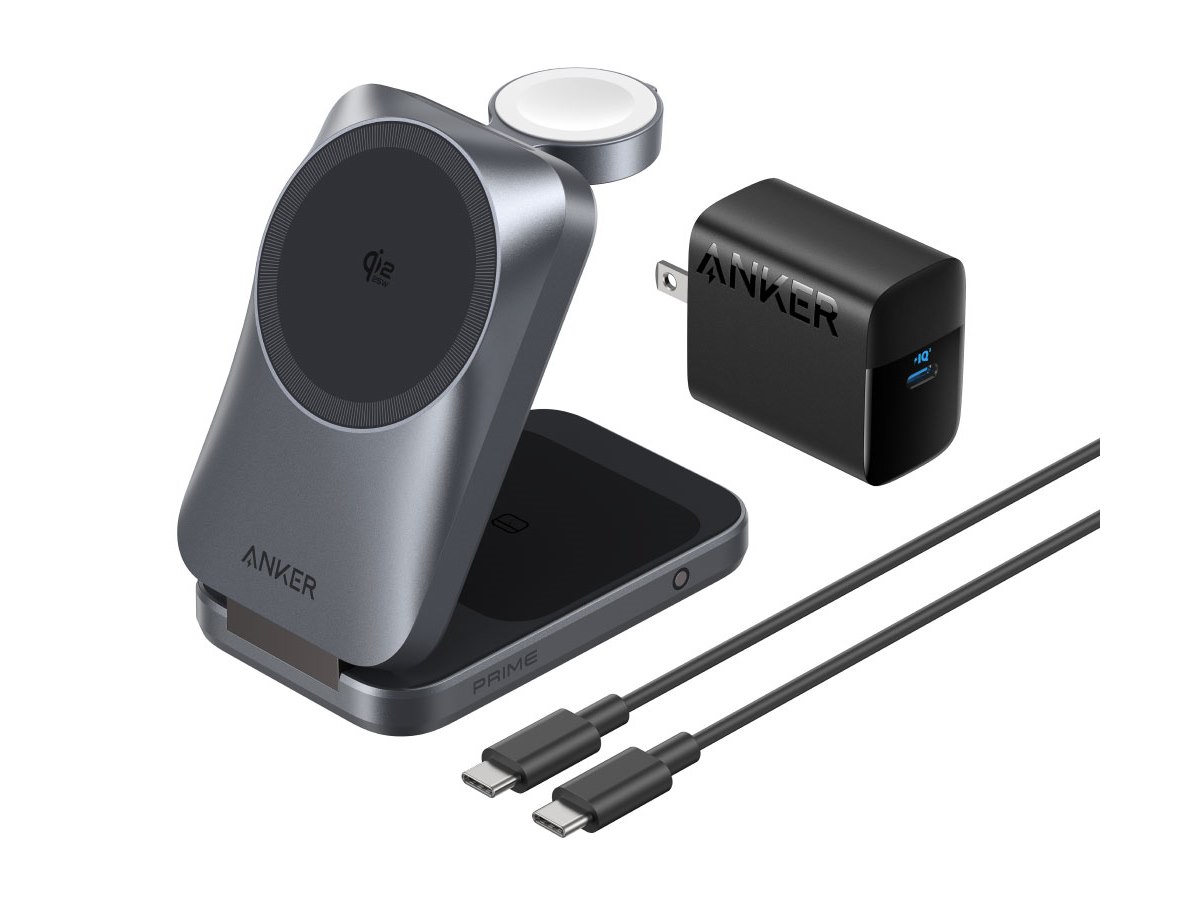 Anker、ファンを内蔵したQi2 25W出力の3in1ワイヤレスUSB充電器「Prime 