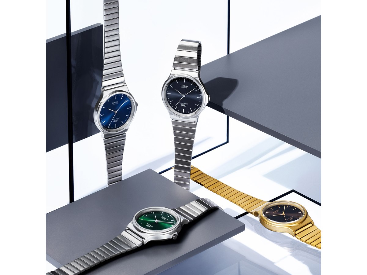 カシオ、「MQ-24」にメタルバンドを採用した「CASIO Collection