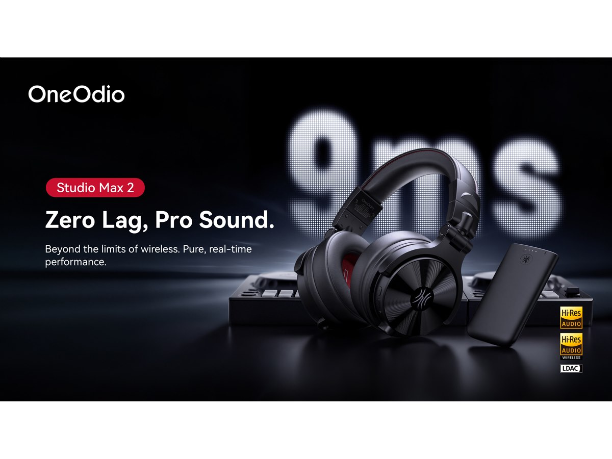 OneOdio、9msの低遅延および最大120時間駆動を実現したワイヤレスDJ